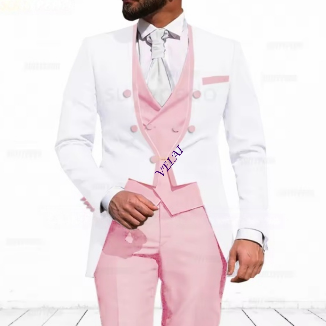 Men Formal Wear Pants - Maßgeschneiderter himmelblauer 3-teiliger Anzug für Herren,