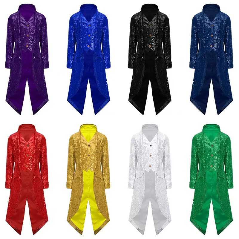 Men'S Medieval Formal Wear - 2025, Frühling/Herbst, neuer mittelalterlicher Retro-Punk-Frack, europäisches