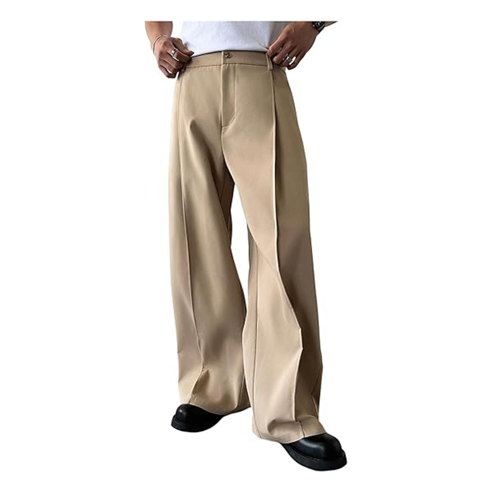 Men'S Formal Wear Rental - Herren Einfarbige Gerade Anzughose Formelle Business