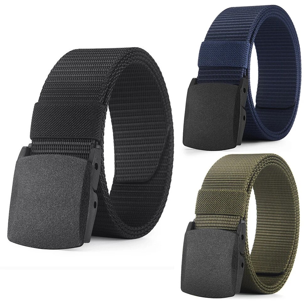 Men'S Formal Wear Belt - Herrengürtel, Outdoor-Freizeitgürtel aus Segeltuch, metallfreier Trainingsgürtel