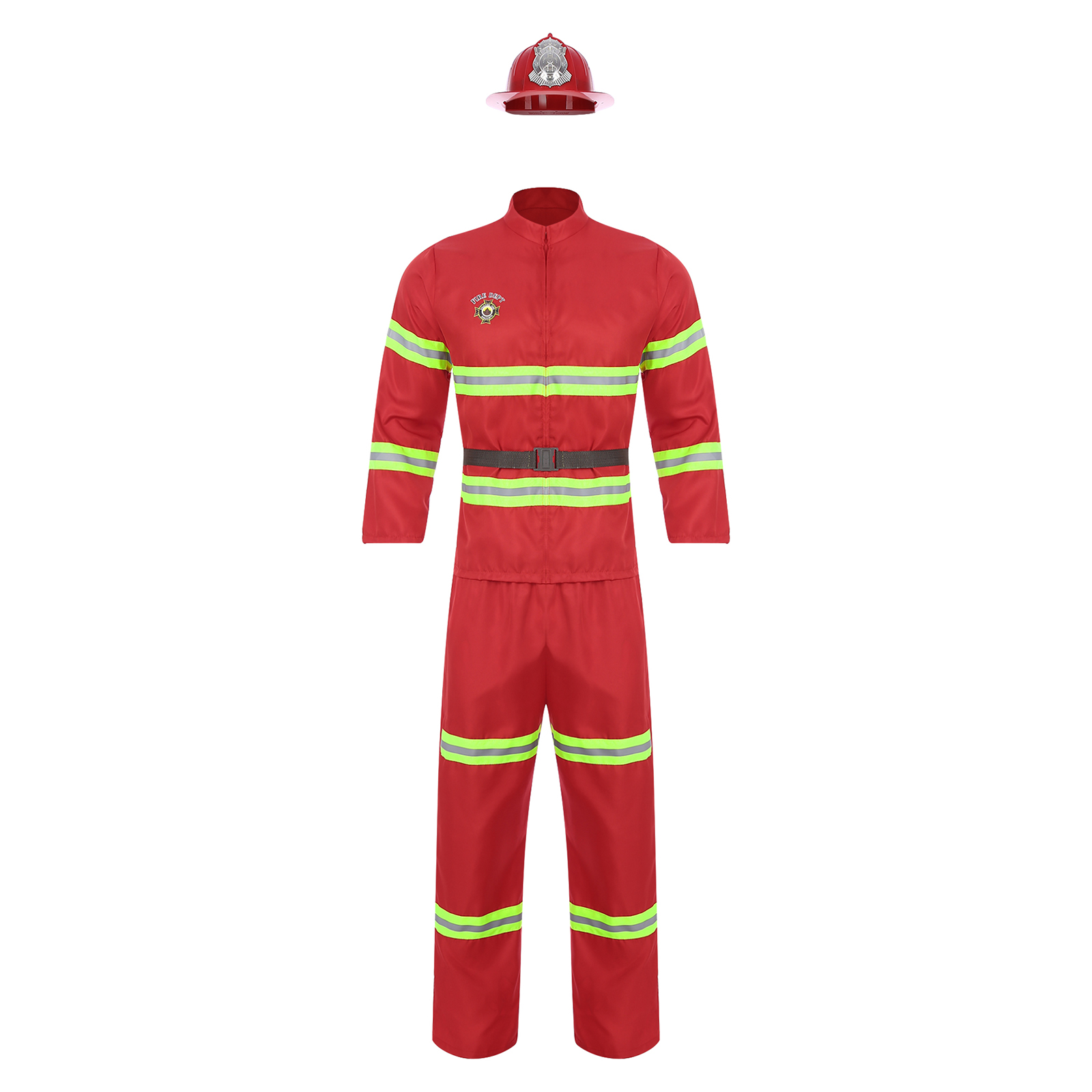 Men'S Formal Wear Belt - Erwachsene Männer Feuerwehrmann Cosplay Kostüm Set
