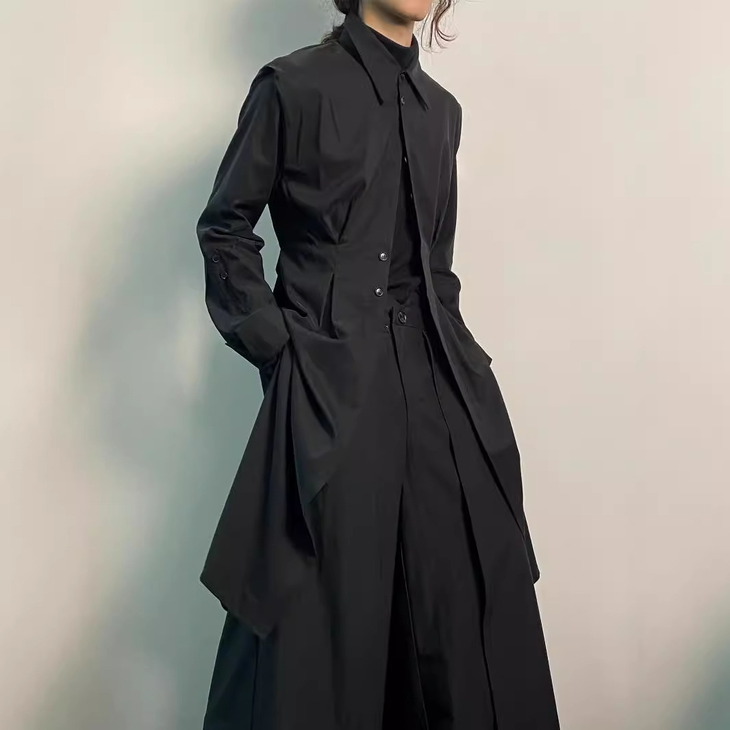 Y2K Gothic Trenchcoat Männer D – Men'S Formal Wear Belt Bewertung und Preis