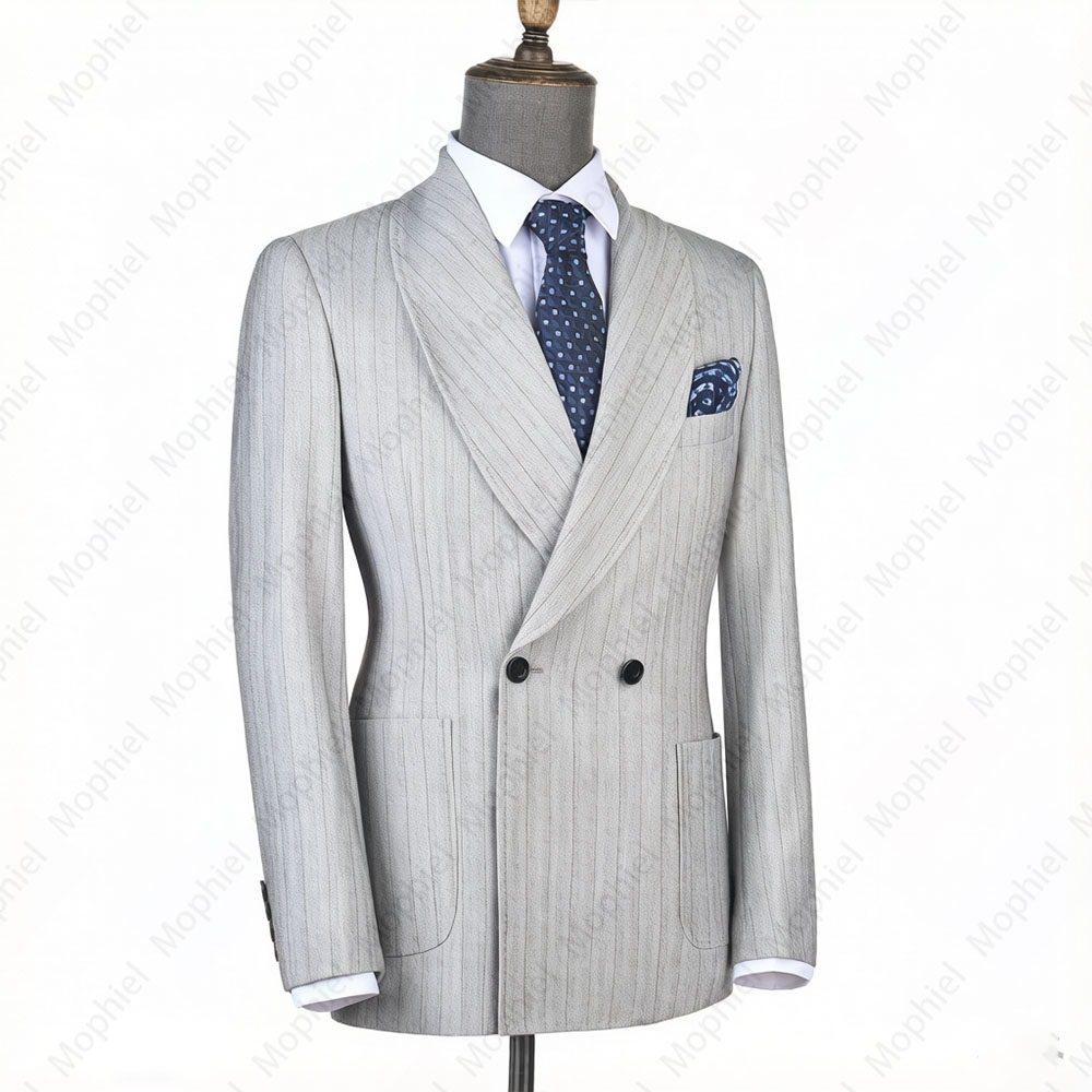 Mophiel Hellgrauer Herrenanzug – Men Formal Wear Pants Bewertung und Preis