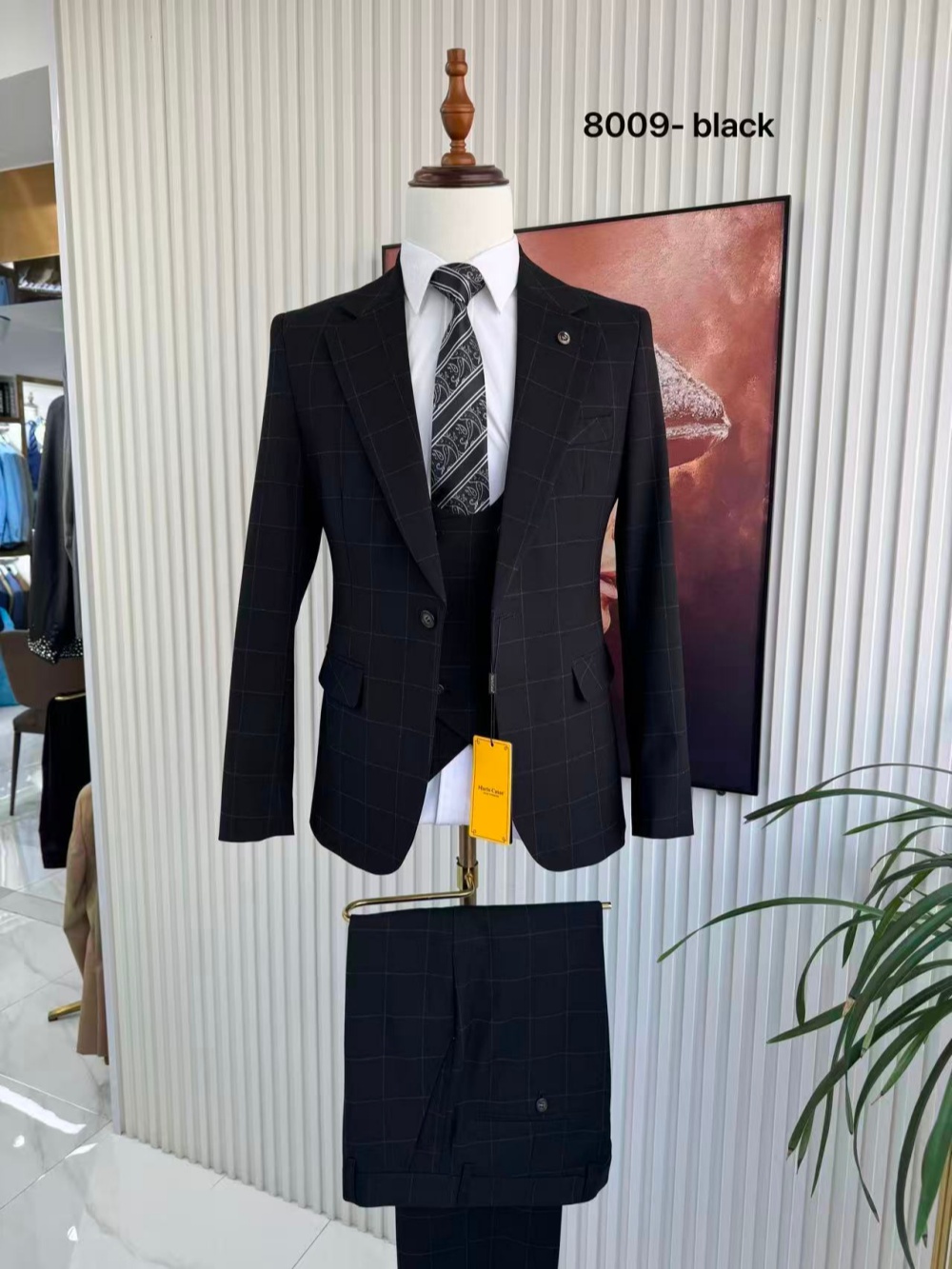 Herren Karierter Smoking 3-tei – Men Formal Wear Pants Bewertung und Preis