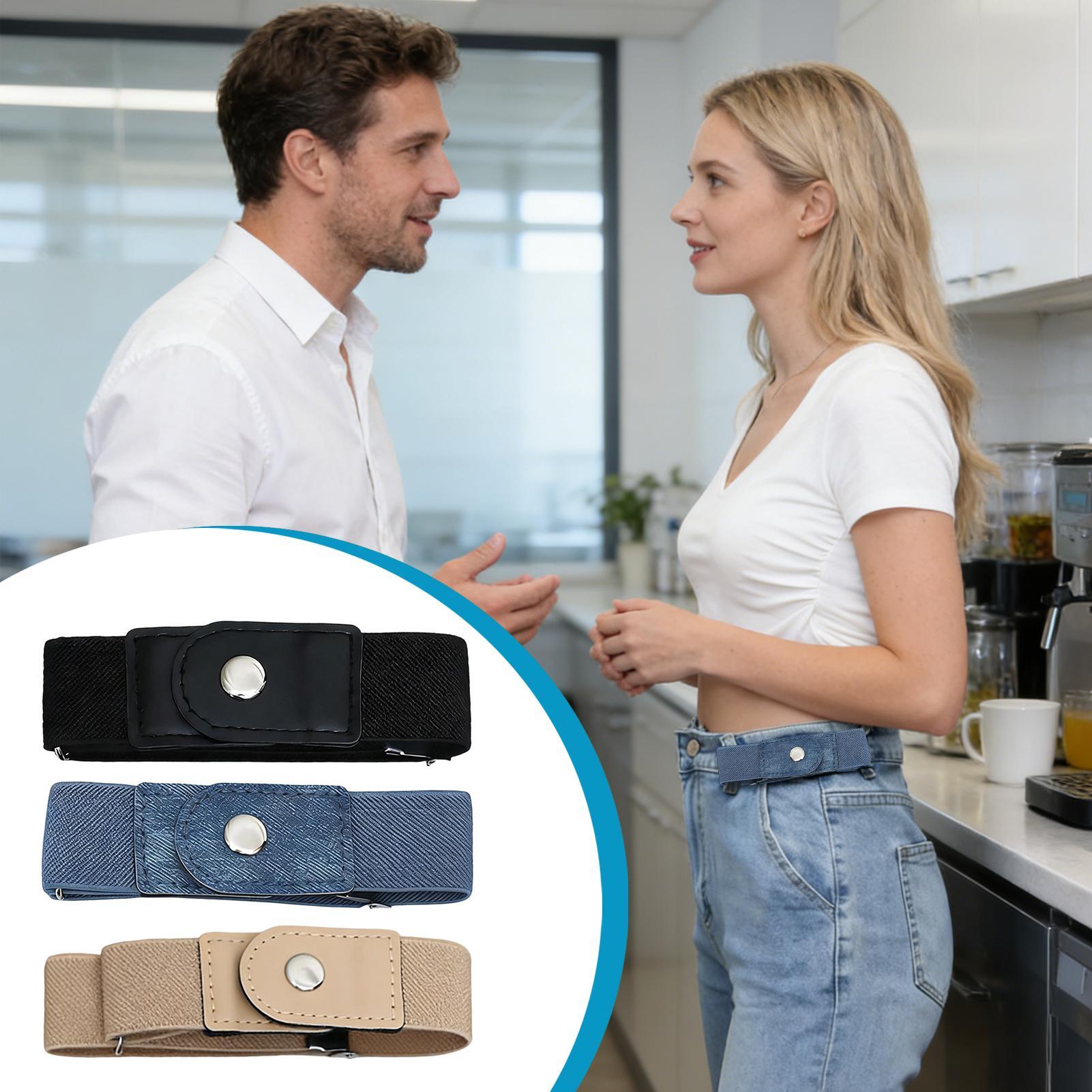 1 Paar Schnallenlose Gürtel fü – Men'S Formal Wear Belt Bewertung und Preis