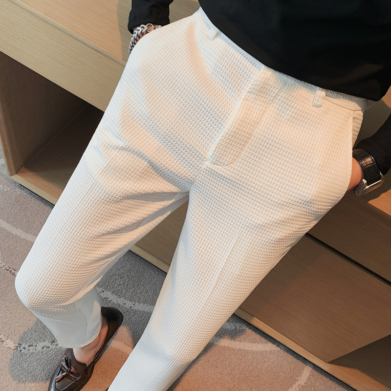 2024 herbst Neue Waffel Stretc – Men'S Formal Wear Rental Bewertung und Preis