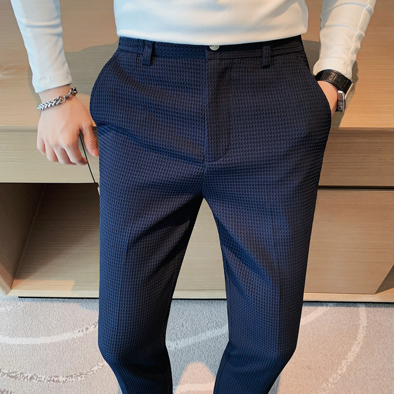 2024 herbst Neue Waffel Stretc – Men'S Formal Wear Rental Bewertung und Preis