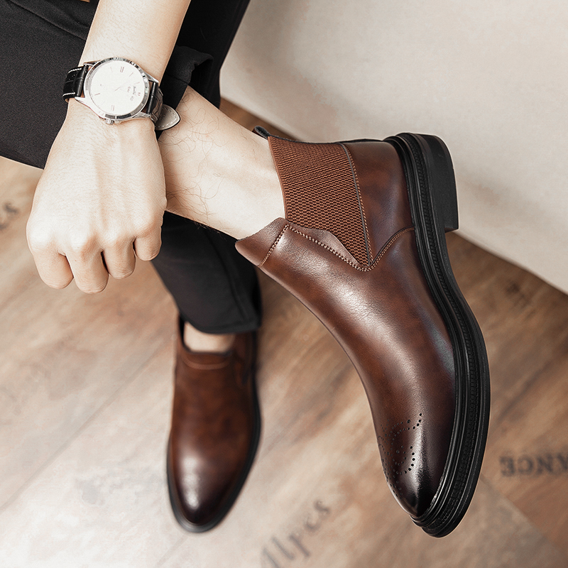 High-Top-Lederschuhe sind viel – Men'S Style Formal Wear Bewertung und Preis