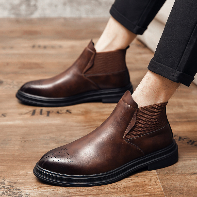 High-Top-Lederschuhe sind viel – Men'S Style Formal Wear Bewertung und Preis