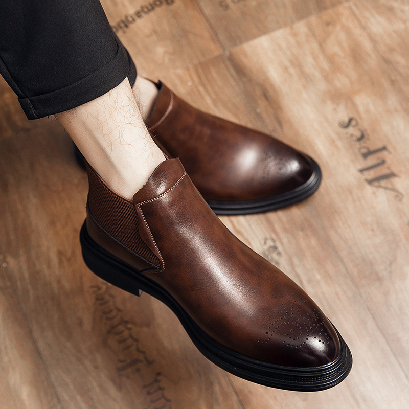 High-Top-Lederschuhe sind viel – Men'S Style Formal Wear Bewertung und Preis