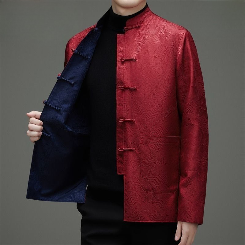 Langärmlige doppelseitige Mänt – Men'S Style Formal Wear Bewertung und Preis