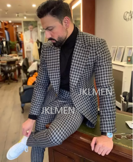Hahnentritt-Herrenanzüge, 2-te – Men Formal Wear Pants Bewertung und Preis