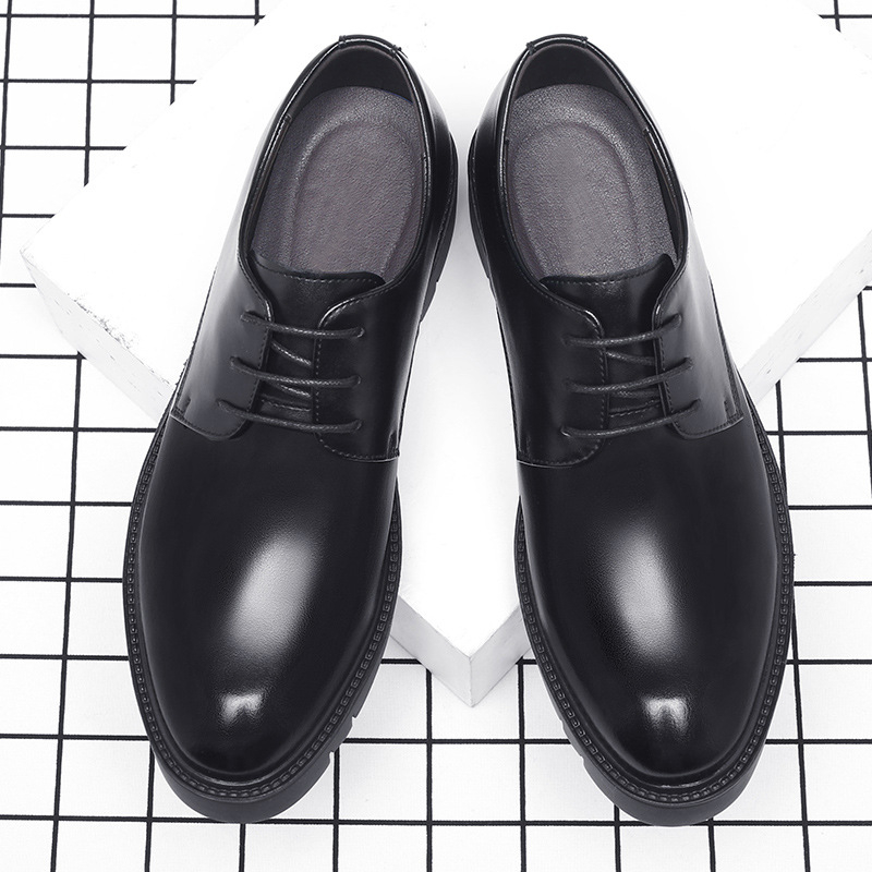 Herrenschuhe aus schwarzem Led – Men Formal Wear Office Bewertung und Preis