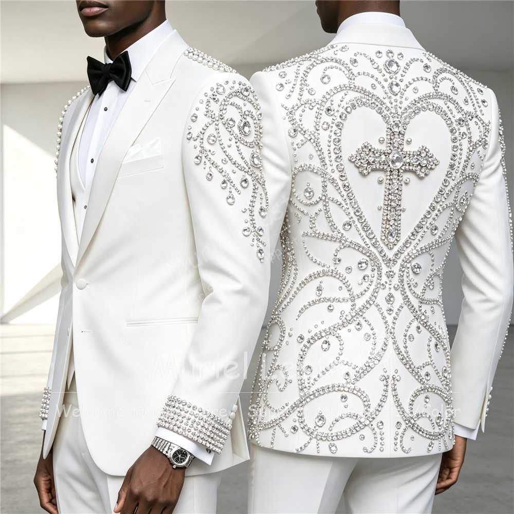 Luxuriöses 2-Teiliges Anzug-Se – Men Formal Wear Fashion Bewertung und Preis