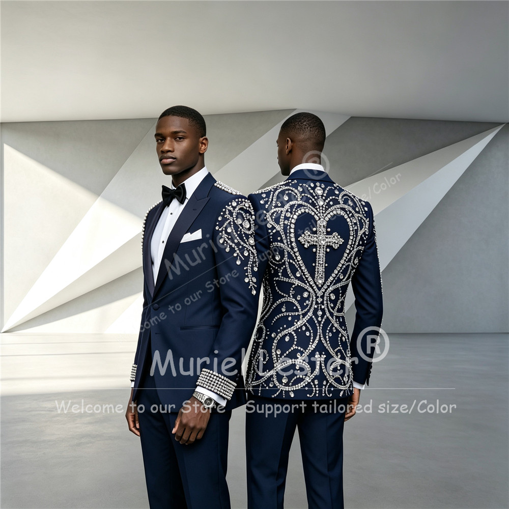 Luxuriöses 2-Teiliges Anzug-Se – Men Formal Wear Fashion Bewertung und Preis