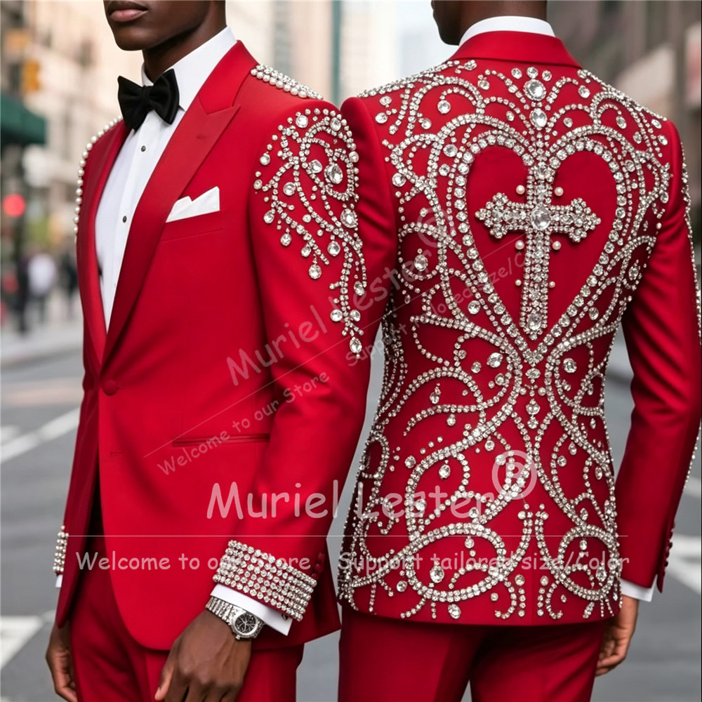 Luxuriöses 2-Teiliges Anzug-Se – Men Formal Wear Fashion Bewertung und Preis