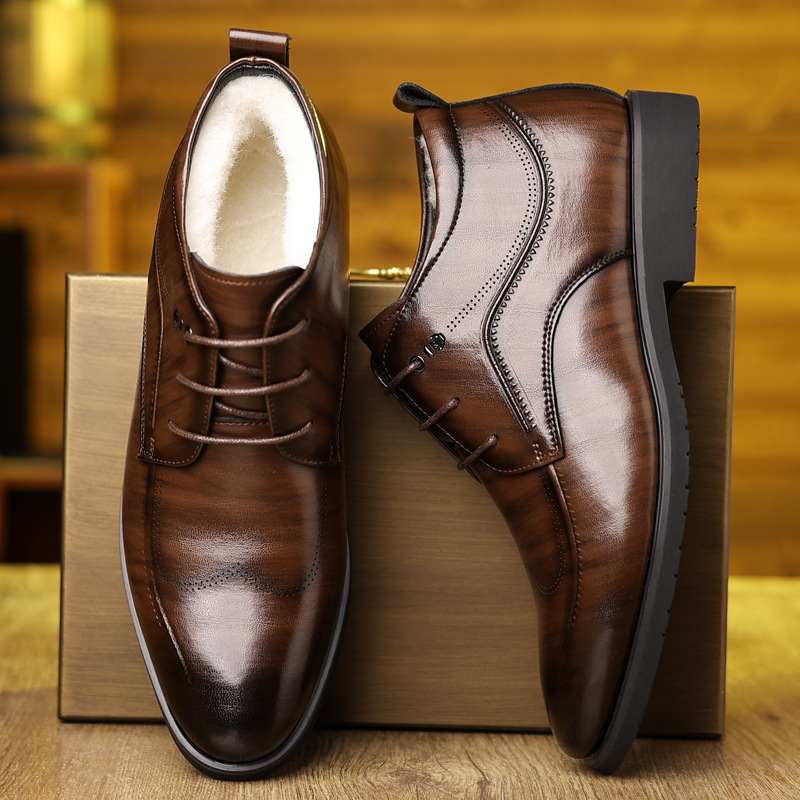 Herren Winter Lederschuhe Samt – Men'S Style Formal Wear Bewertung und Preis