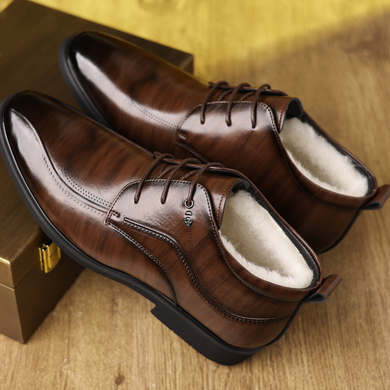 Herren Winter Lederschuhe Samt – Men'S Style Formal Wear Bewertung und Preis